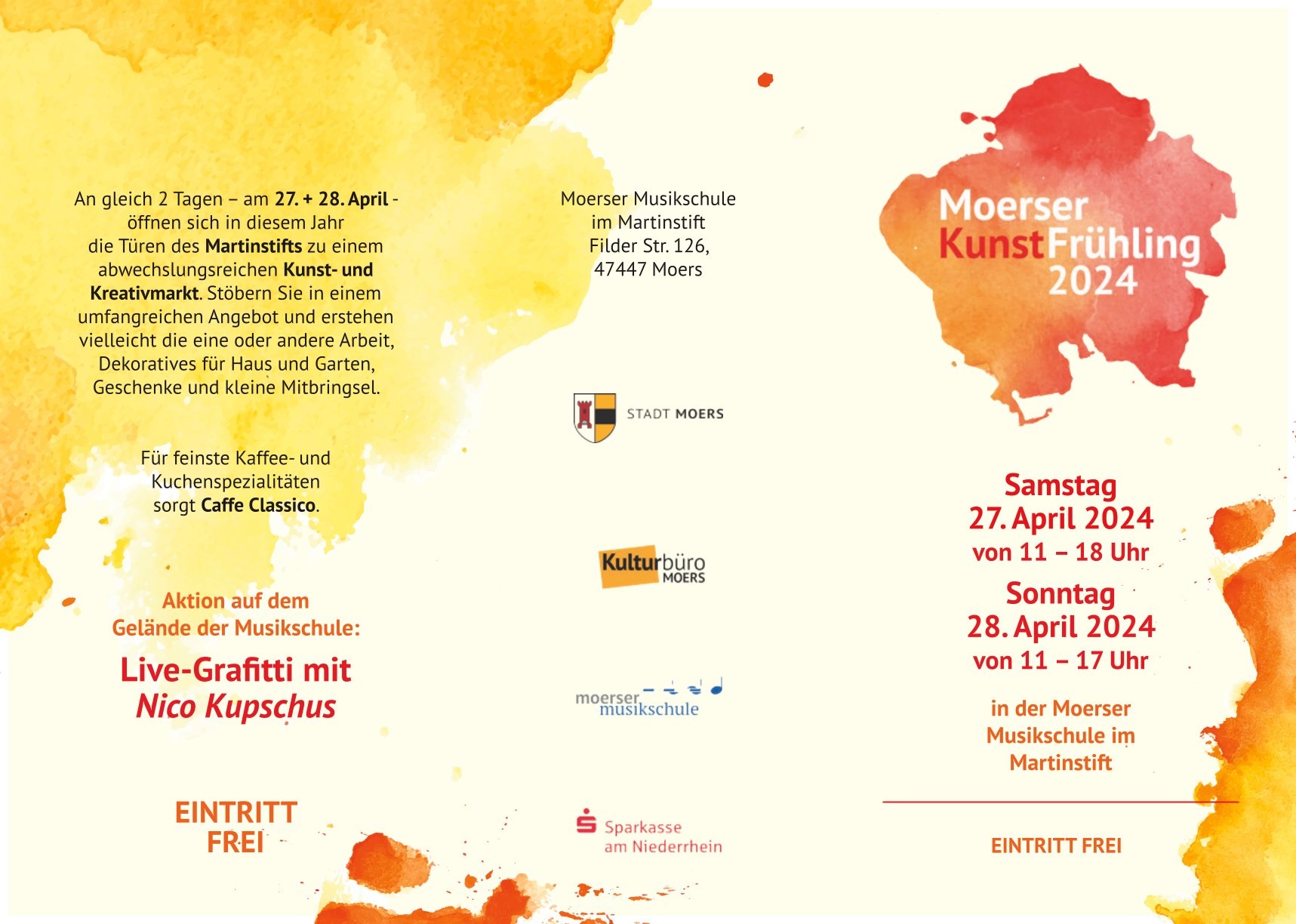 Moerser KunstFrühling Flyer aussen